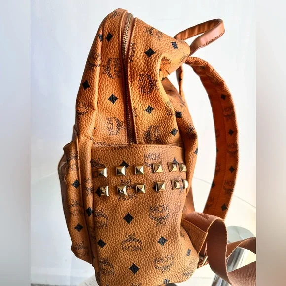 MCM Cognac Visetos Backpack - Picture 2 of 7